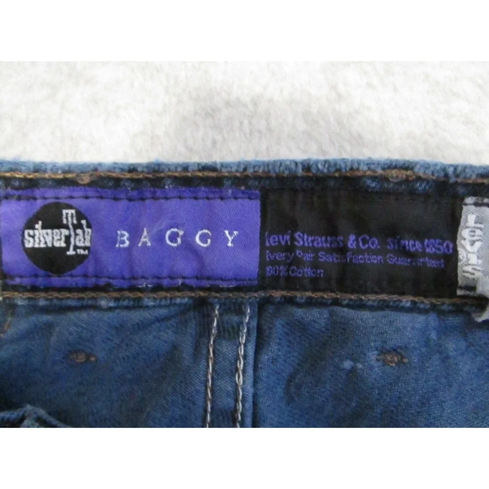 Levi's SilverTab Pants Mens 28x33 Blue Baggy Fit Vintage 90s Y2K Dark Wash Denim